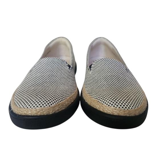 Trotters Accents Black Linen Loafer Espadrille Size 8 Narrow Vacation Casual - Picture 2 of 9